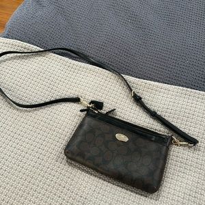 Coach bag and clutch with removable pouch